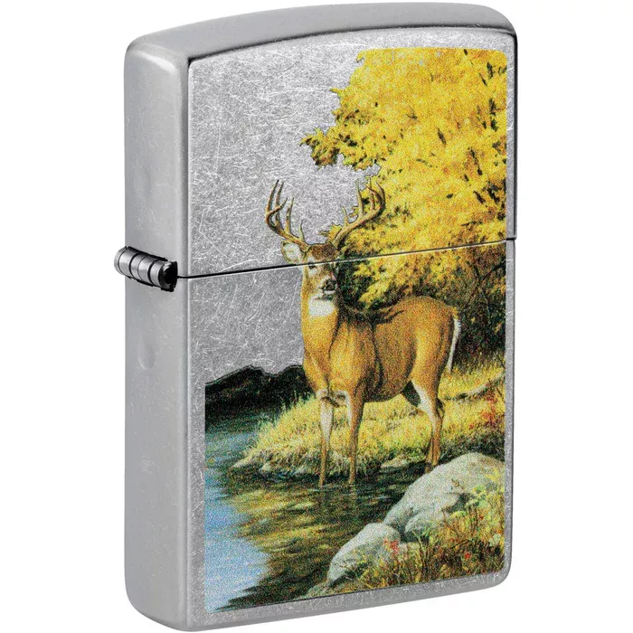 Запальничка бензинова Zippo - Linda Picken Image Design Street Chrome Finish хром жовто-золотистий (46165)