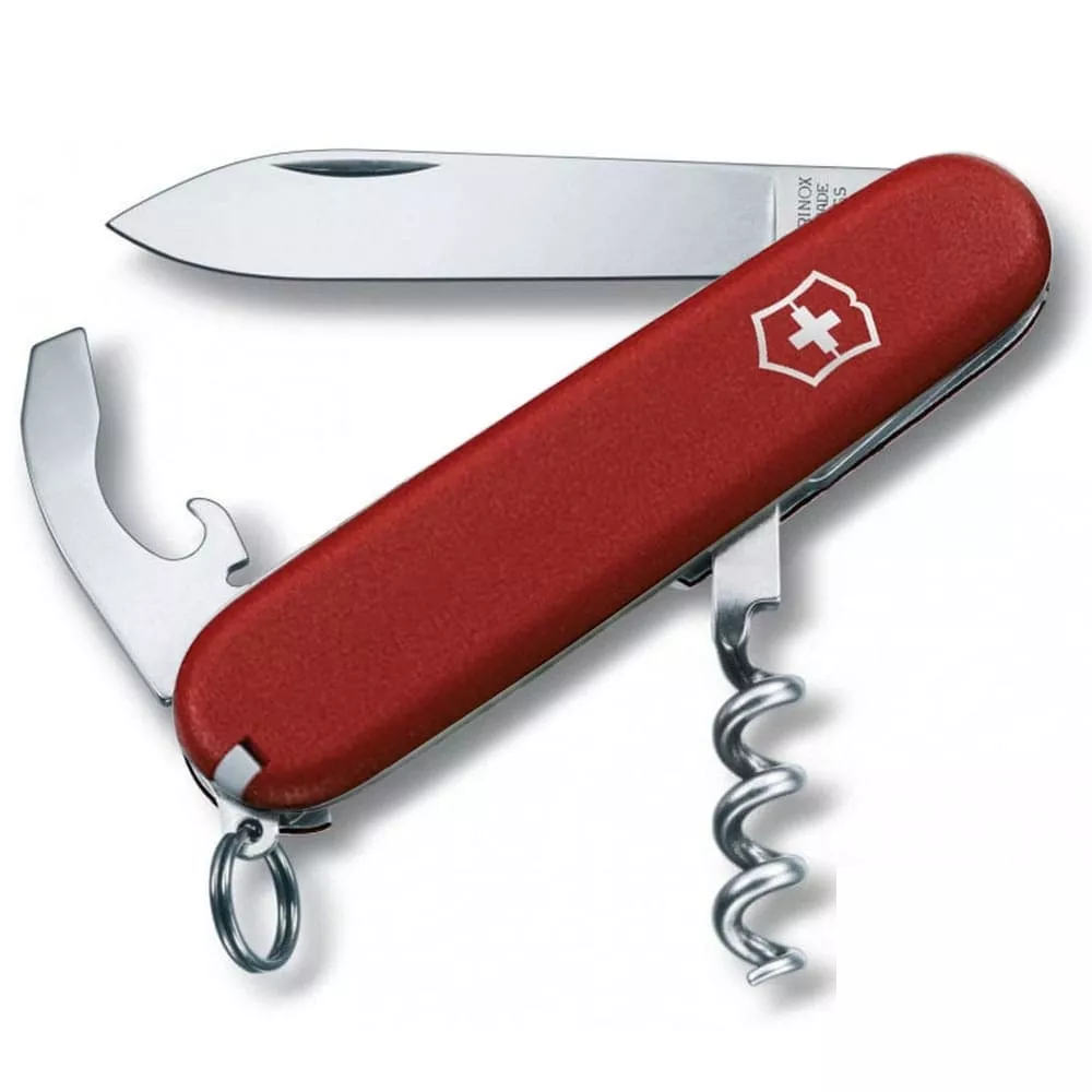 Складаний ніж Victorinox 84мм WAITER MAT 1 шар, 9 функцій, Червоний матовий (0.3303_M0007)