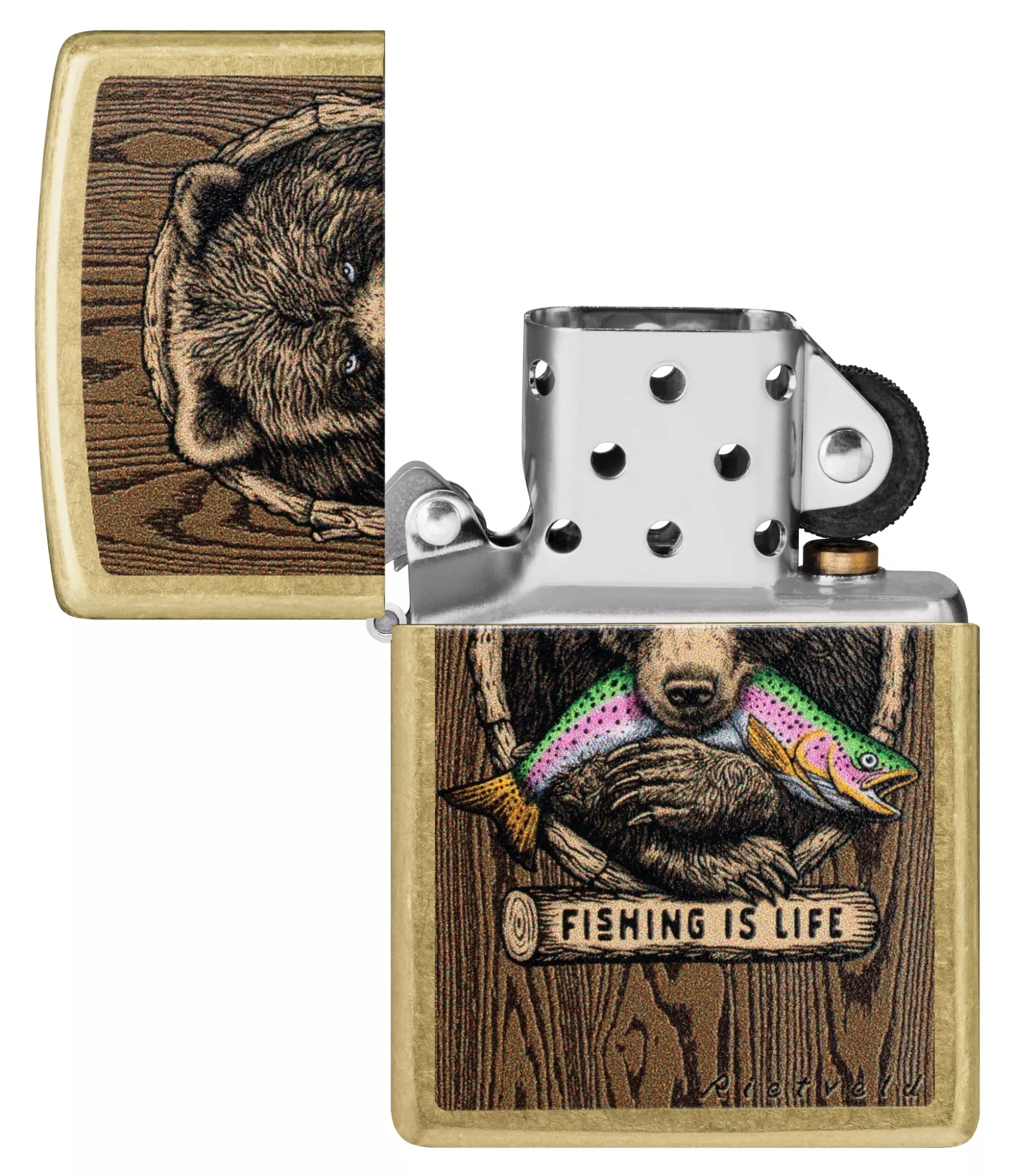 Запальничка бензинова ZIPPO Rietveld® Fishing is Life Design