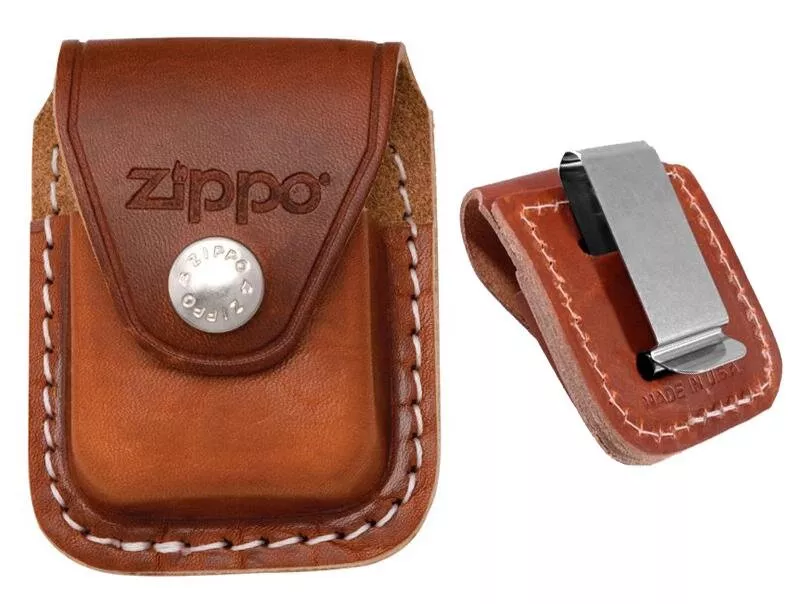 Чохол з кліпсою LPCB для бензинової запальничкі ZIPPO шкіра Коричневий (67010)